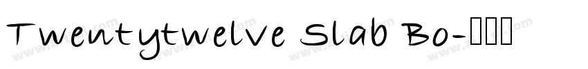 Twentytwelve Slab Bo字体转换